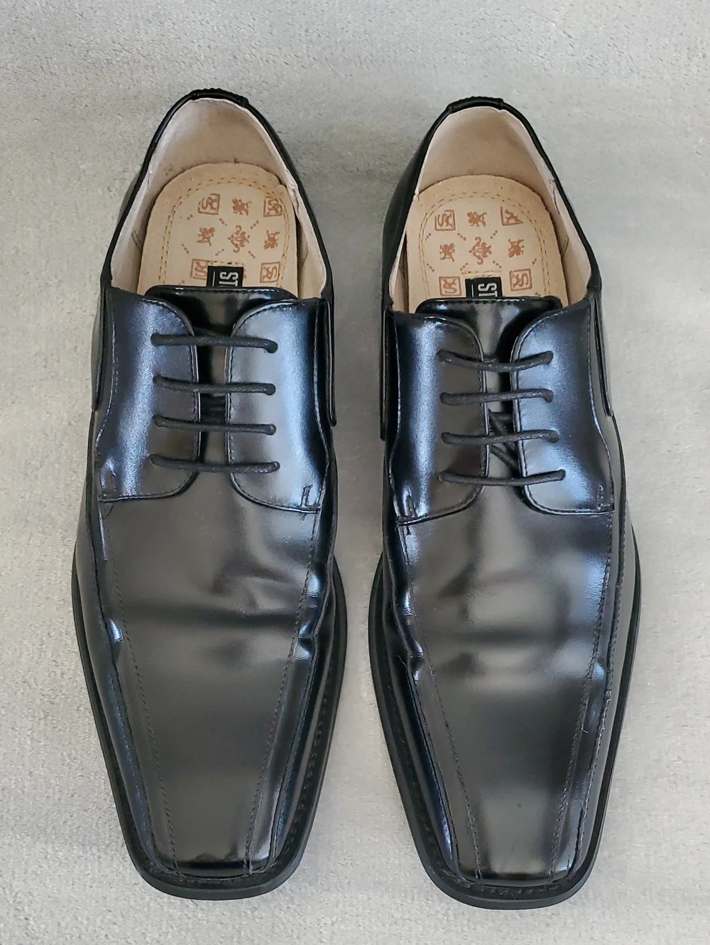 STACY ADAMS Black Leather Lace-Up Dress Shoes MEN'S SIZE: 9.5M